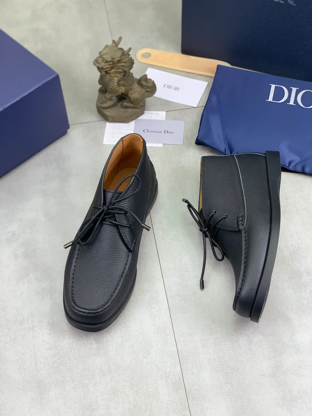 Men's Men's Shoes 💰P580 New Niuli💰High Version 💎💎💎Dior Original! Top Italian purchasing agent! Men's high-top business casual leather shoes, original imported calfskin upper, oiled edges, ultimate texture, gentleman style, imported cowhide lining inside, top-quality original Italian rubber outsole, first-class workmanship, top quality! Size: 39-44 (45 customized)